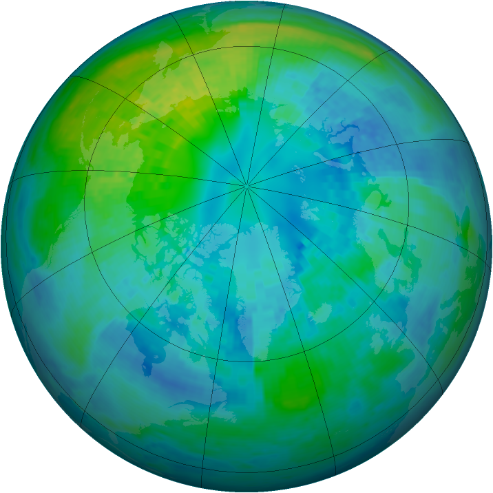 Arctic ozone map for 11 October 2003